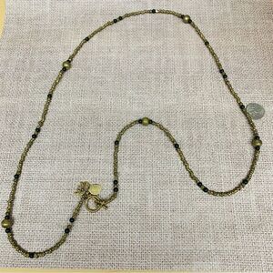 Akola Gold Black Beaded Necklace